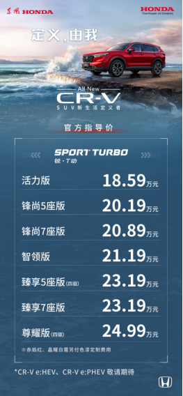 Final【上市通稿】SUV新生活定义者 东风Honda全新一代CR-V上市131
